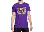 Maglietta Da Uomo Japan Anime Manga Family Anime X Manga Spy Fan Solo Yor, Man L , Lilas