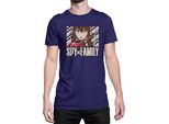 Maglietta Da Uomo Japan Anime Manga Family Anime X Manga Spy Fan Solo Yor, Man 2XL , Bleu Foncé