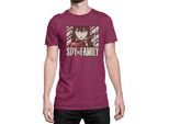 Maglietta Da Uomo Japan Anime Manga Family Anime X Manga Spy Fan Solo Yor, Man 2XL , Bordeaux