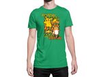Maglietta Da Uomo Japan Anime Manga Pokemon Pikachu 01 Pikachu Light, Man 2XL , Vert