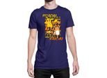 Maglietta Da Uomo Japan Anime Manga Pokemon Pikachu 01 Pikachu Light, Man S , Bleu Foncé