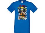 Maglietta Da Uomo Japan Manga Animation Comics Naruto Toad Sage Var-008 Toad Form, Man 2XL , Bleu