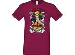 Maglietta Da Uomo Japan Manga Animation Comics Naruto Toad Sage Var-008 Toad Form, Man Xl , Bordeaux