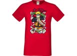 Maglietta Da Uomo Japan Manga Animation Comics Naruto Toad Sage Var-008 Toad Form, Man 2XL , Rouge