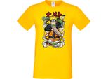 Maglietta Da Uomo Japan Manga Animation Comics Naruto Toad Sage Var-008 Toad Form, Man L , Jaune