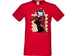Maglietta Da Uomo Anime Manga Neon Anime Genesis Manga Evangelion Misato Katsuragi Misato Katsuragi, Man 2XL , Rouge