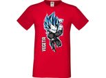 Maglietta Da Uomo Manga Anime Dragon Anime Manga Ball Z Vegeta Vegeta, Man 3XL , Rouge