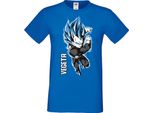 Maglietta Da Uomo Manga Anime Dragon Anime Manga Ball Z Vegeta Vegeta, Man 3XL , Bleu