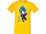 Maglietta Da Uomo Manga Anime Dragon Anime Manga Ball Z Vegeta Vegeta, Man 3XL , Jaune