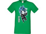 Maglietta Da Uomo Manga Anime Dragon Anime Manga Ball Z Vegeta Vegeta, Man 3XL , Vert