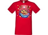Maglietta Da Uomo Manga Anime One Manga Piece Anime Tony Tony Chopper, Man 3XL , Rouge
