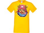 Maglietta Da Uomo Manga Anime One Manga Piece Anime Tony Tony Chopper, Man S , Jaune