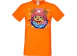 Maglietta Da Uomo Manga Anime One Manga Piece Anime Tony Tony Chopper, Man 3XL , Orange