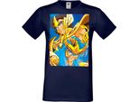 Maglietta Da Uomo Manga Anime Saint Anime Seiya Knights Of The Zodiac Saint Anime Seiya Knights Of The Zodiac, Man S , Bleu Foncé