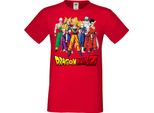 Maglietta Da Uomo Anime Manga Dragon Anime Manga Ball Z 12 Z-Fighters, Man 2XL , Rouge