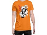 Maglietta Da Uomo Naruto Jiraiya 04, Man S , Orange