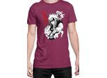 Maglietta Da Uomo Naruto Jiraiya 04, Man 2XL , Bordeaux