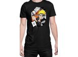 Maglietta Da Uomo Naruto Naruto & Kurama, Man 5XL , Noir