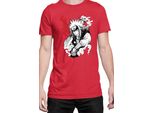 Maglietta Da Uomo Naruto Jiraiya 04, Man 2XL , Rouge