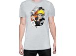 Maglietta Da Uomo Naruto Naruto & Kurama, Man S , Gris