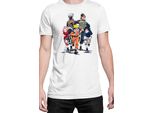 Maglietta Da Uomo Naruto Team 7 04, Man 4XL , Blanc