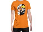 Maglietta Da Uomo Naruto Naruto & Kurama, Man L , Orange