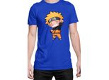 Maglietta Da Uomo Naruto Naruto Chibi, Man 2XL , Bleu