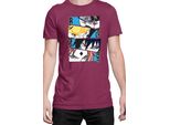 Maglietta Da Uomo Naruto Team 7 05, Man 2XL , Bordeaux