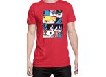 Maglietta Da Uomo Naruto Team 7 05, Man 3XL , Rouge
