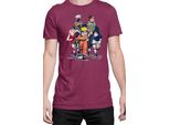 Maglietta Da Uomo Naruto Team 7 04, Man 2XL , Bordeaux