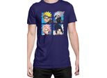 Maglietta Da Uomo Naruto Team 7 03, Man S , Bleu Foncé