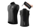 Rockbros Gilet Da Ciclismo Antivento Leggero E Traspirante Senza Maniche Gilet Da Ciclismo Per Strada Mtb Donna Uomo Nero 3XL