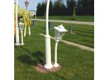 Casa Padrino Lanterna Da Giardino In Stile Liberty Bianca H. 130 Cm - Illuminazione Da Esterno Nostalgica