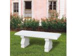 Casa Padrino Panca Da Giardino Barocca Bianca 140 Cm - Mobili Da Giardino Barocchi - Italy