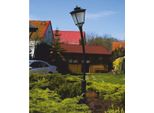 Casa Padrino Lanterna Da Giardino In Stile Liberty Nera H. 353,5 Cm - Illuminazione Per Esterni