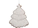 Ornamento Natalizio Clayre & Eef Albero Di Natale 9X1X10 Cm Plastica Bianca
