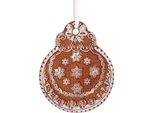 Targhetta Natalizia Clayre & Eef 8X2X10 Cm In Plastica Marrone