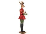 Clayre & Eef Decorazione Natalizia Statuetta Cervo 23X19X77 Cm Plastica Marrone