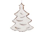 Ornamento Natalizio Clayre & Eef Albero Di Natale 9X1X10 Cm Plastica Bianca