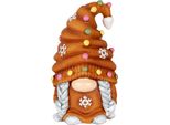 Clayre & Eef Figura Decorativa Gnomo 8X8X13 Cm Plastica Marrone