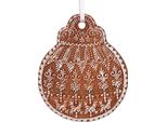 Targhetta Natalizia Clayre & Eef 8X2X10 Cm In Plastica Marrone