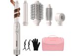 5 In 1 Airstyler, Asciugacapelli Con Spazzola Rotonda, Spazzola Ad Aria Calda Airstyler Con 3 Impostazioni Di Temperatura, Ferro Arricciacapelli Automatico Per Riccioli, Volume, Raddrizzamento