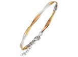 Armband Jobo, Gold (Goldfarben), ArmbäNder, Damen, 23Cm, Silber 925 (Sterlingsilber), Armband, 925 Silber Tricolor Dreifarbig Vergoldet