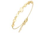 Armband Jobo "PläTtchen", Gold (Goldfarben), ArmbäNder, Damen, 19Cm, Silber 925 (Sterlingsilber), Armband, 925 Silber Vergoldet