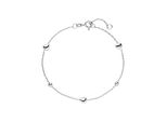 Armband Jobo "Herz Kugel", Silber (Silber 925), ArmbäNder, Damen, 19Cm, Silber 925 (Sterlingsilber), Armband, 925 Silber 19 Cm