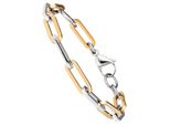 Armband Jobo, Silber (Edelstahlfarben), ArmbäNder, Damen, 21Cm, Edelstahl, Armband, Edelstahl Bicolor Beschichtet 22 Cm
