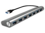 Logilink UA0308 Hub Usb 3.0 Logilink, 7 Porte, Alloggiamento In Alluminio, Grigio