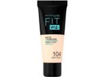 Maybelline New York Fit Me Matte & Poreless Foundation 104 Soft Ivory 30Ml