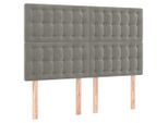 Vidaxl Testiere 4 Pz. Velluto Grigio Chiaro 72X5X78/88 Cm
