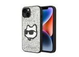 Karl Lagerfeld Klhcp14Mg2Cps Custodia Rigida Per Iphone 14 Plus / 15 Plus 6,7 Srebrny/Argento Glitter Choupette Patch